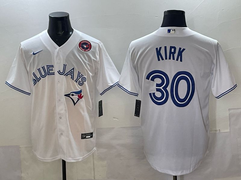 Men 2025 Toronto Blue Jays #30 Kirk white Game Nike MLB Jersey style 04